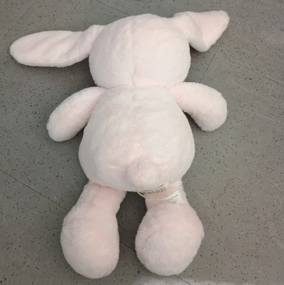 KellyToy K Luxe Baby Bunny Plush Rattle Crinkle Ears Stuffed Animal Sewn Eyes - Picture 6 of 8